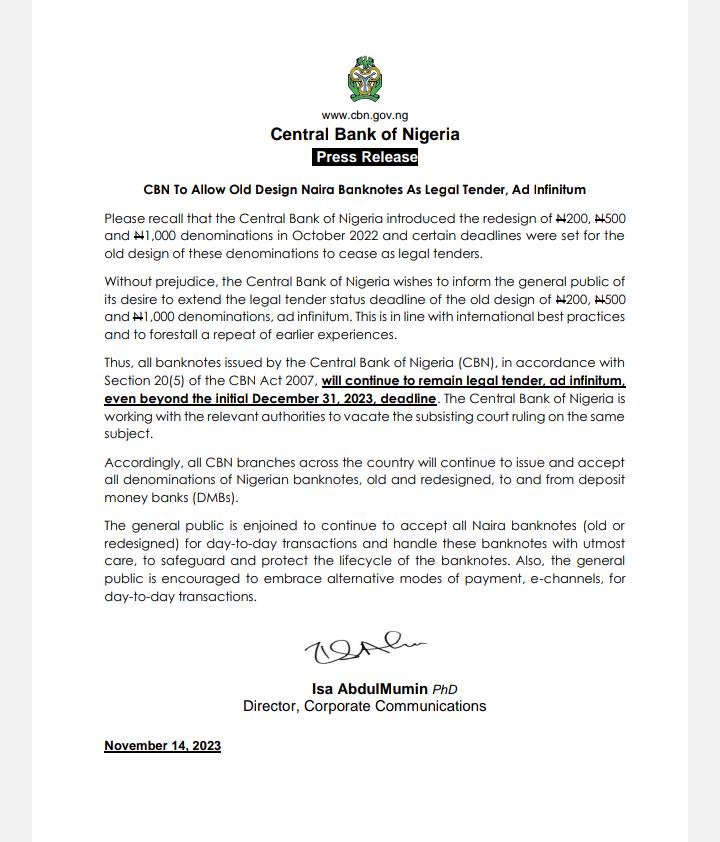 CBN Press release